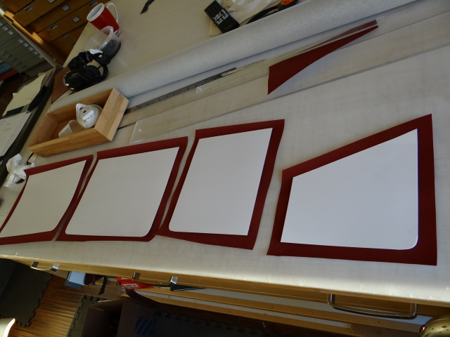 Portfolio liners ready to glue up