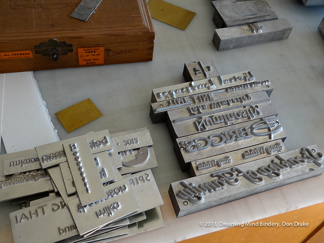 Examples of mounted and unmounted magnesium dies for foil stamping