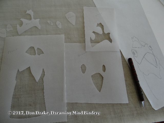 Stencils being cut to print Don Drake's book "Why Did The Chicken Cross The Road"