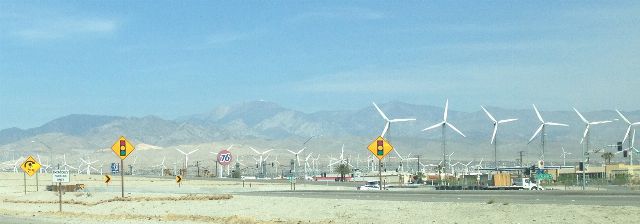 Wind turbines in Palm Springs