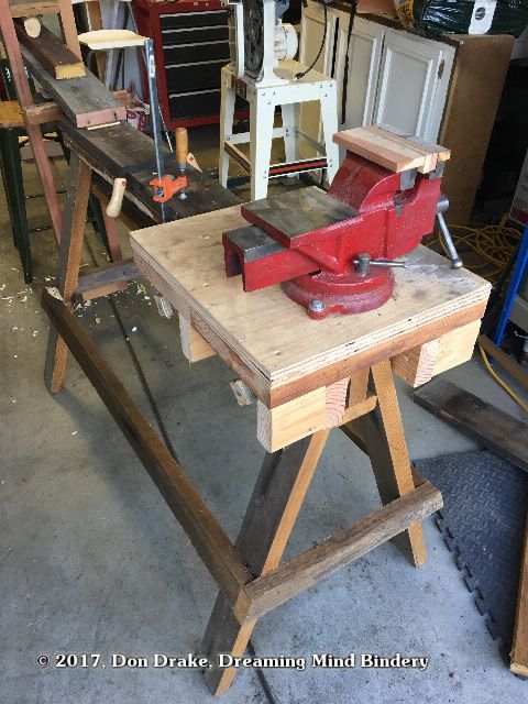 Making a sawhorse mounted shaving pony