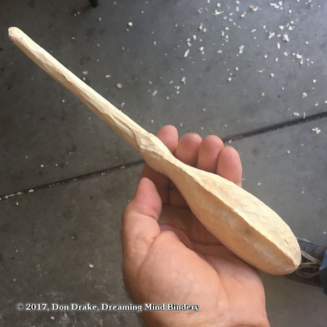Carving a spoon