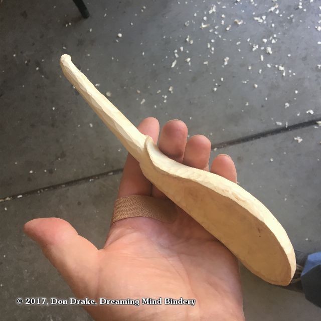 Carving a spoon